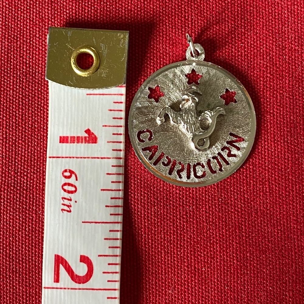 Very Unique VTG Silver Capricorn Cutout Charm - Picture 4 of 13